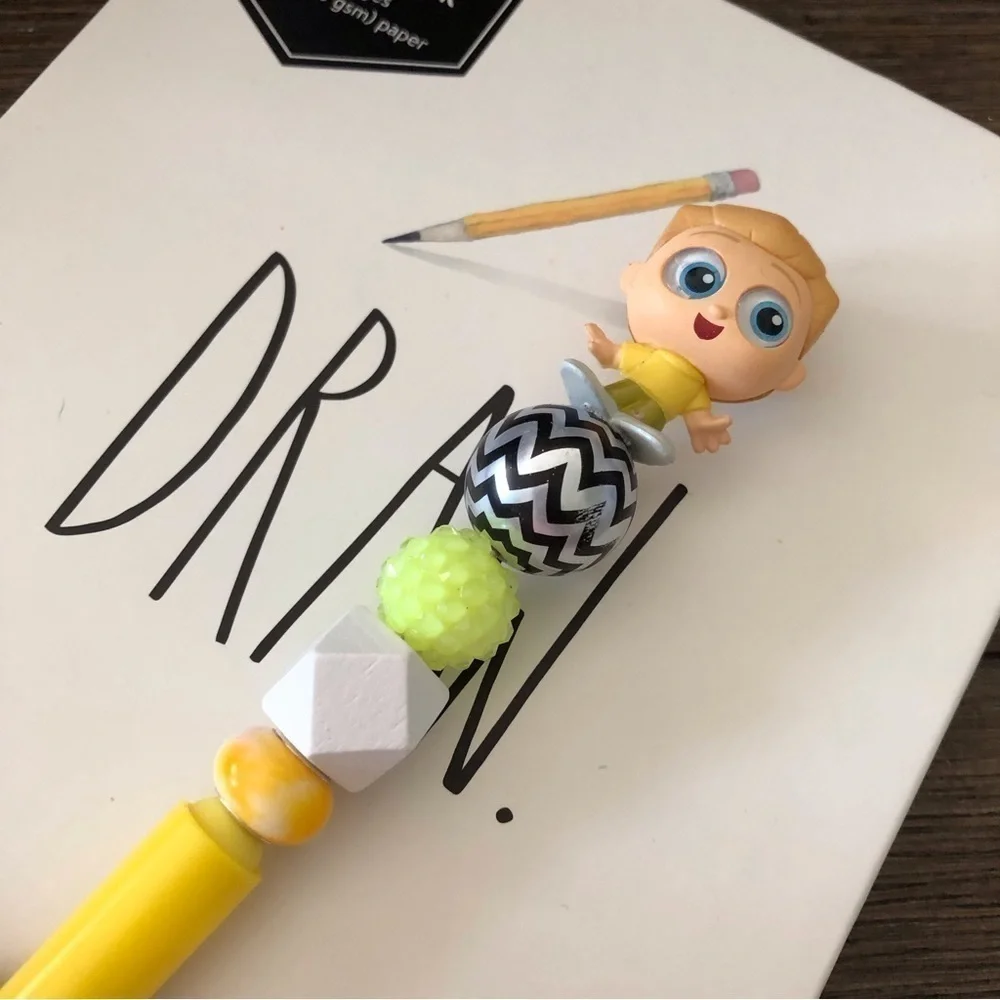 Disney Doorables: The Incredibles: Dash handmade beaded pen